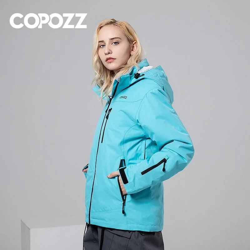 Veste de ski / manteau d'hiver chaud & imperméable pour femme "COPOZZ – SPT Ski suit"