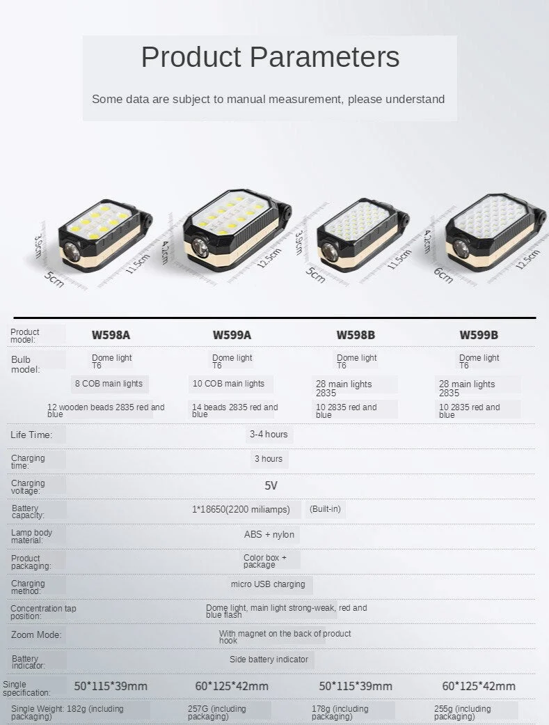 Lampe de poche portable à LED rechargeable par USB 180g "XIWANGFIRE - T6"