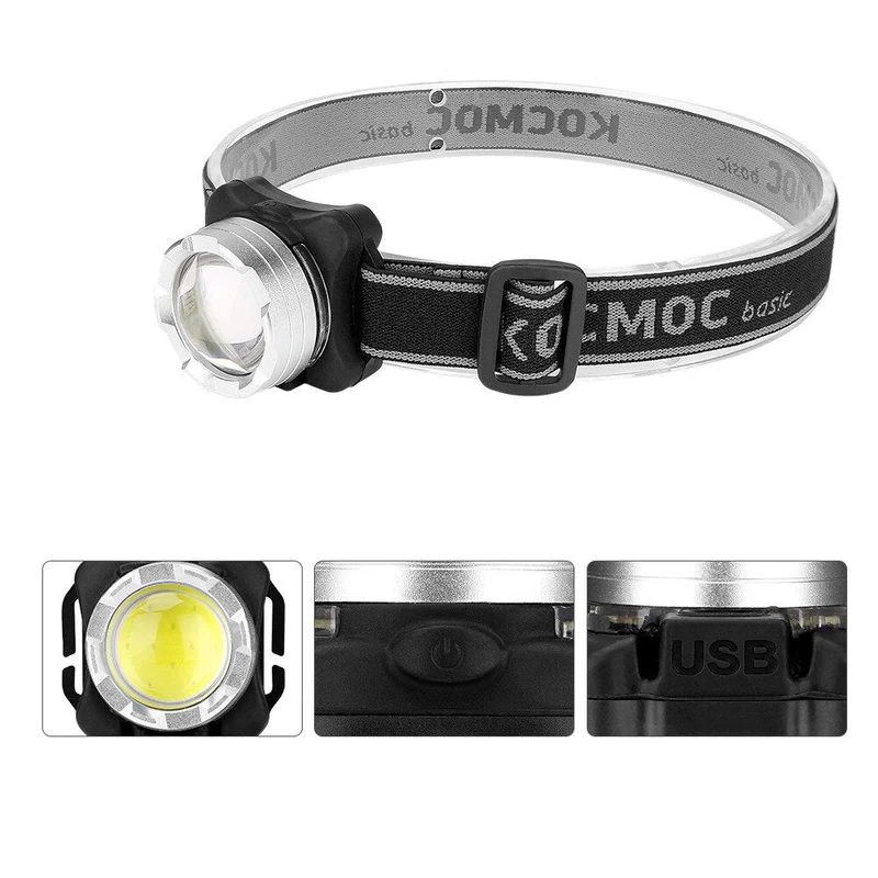 Mini-lampe frontale portable avec batterie 550mah intégrée 50g "Kocmoc - Basic"