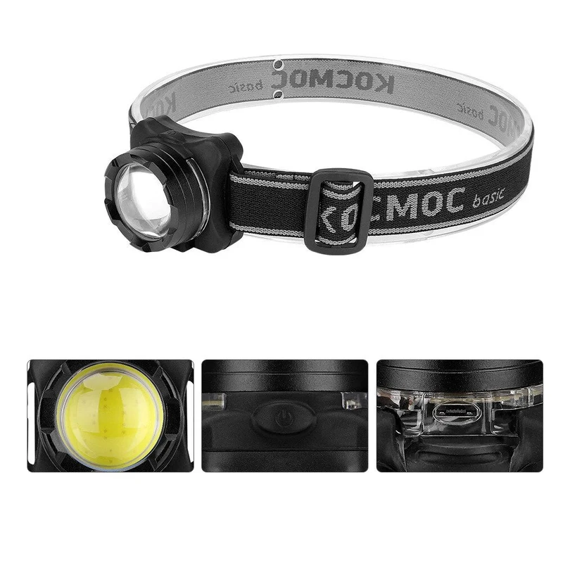 Mini-lampe frontale portable avec batterie 550mah intégrée 50g "Kocmoc - Basic"
