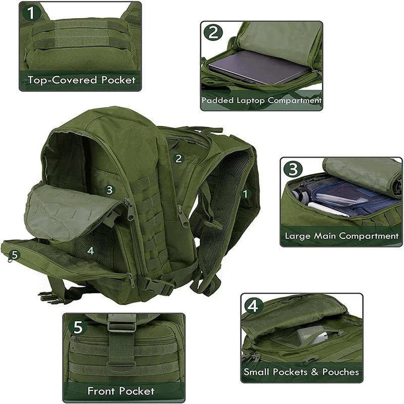 Sac à dos tactique militaire avec système Molle 30-40L "Bag guy - wolfe"