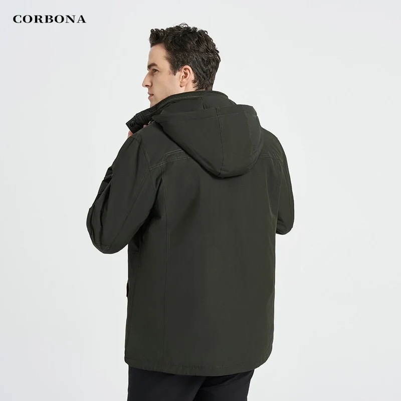 Parka d'hiver coupe-vent avec capuche pour homme 1,2kg "CORBONA – N-BX031"