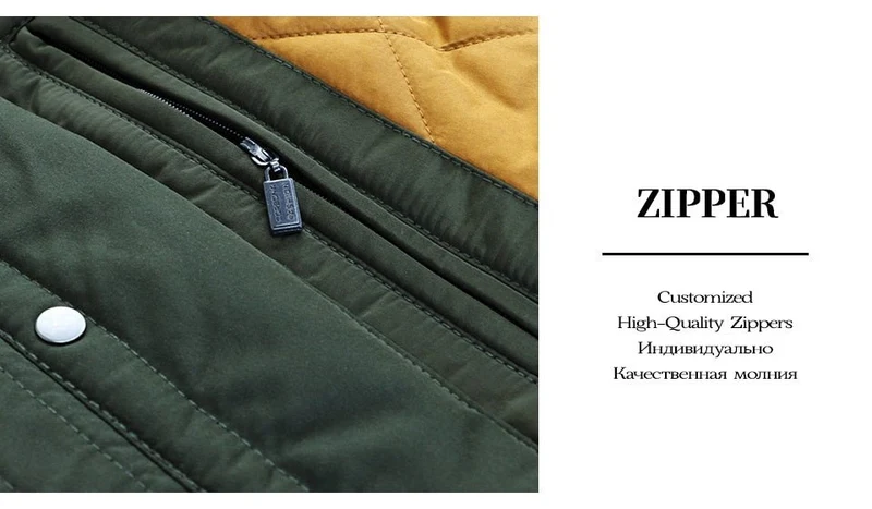 Parka d'hiver coupe-vent avec capuche pour homme 1,2kg "CORBONA – N-BX031"