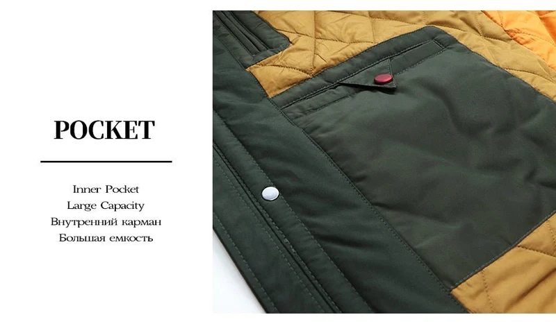 Parka d'hiver coupe-vent avec capuche pour homme 1,2kg "CORBONA – N-BX031"