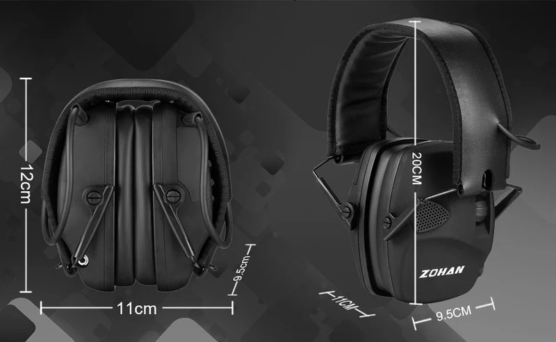 Casque anti-bruit professionnel NRR 22dB avec prise d'entrée audio jack 3,5 mm "Zohan - EM026"