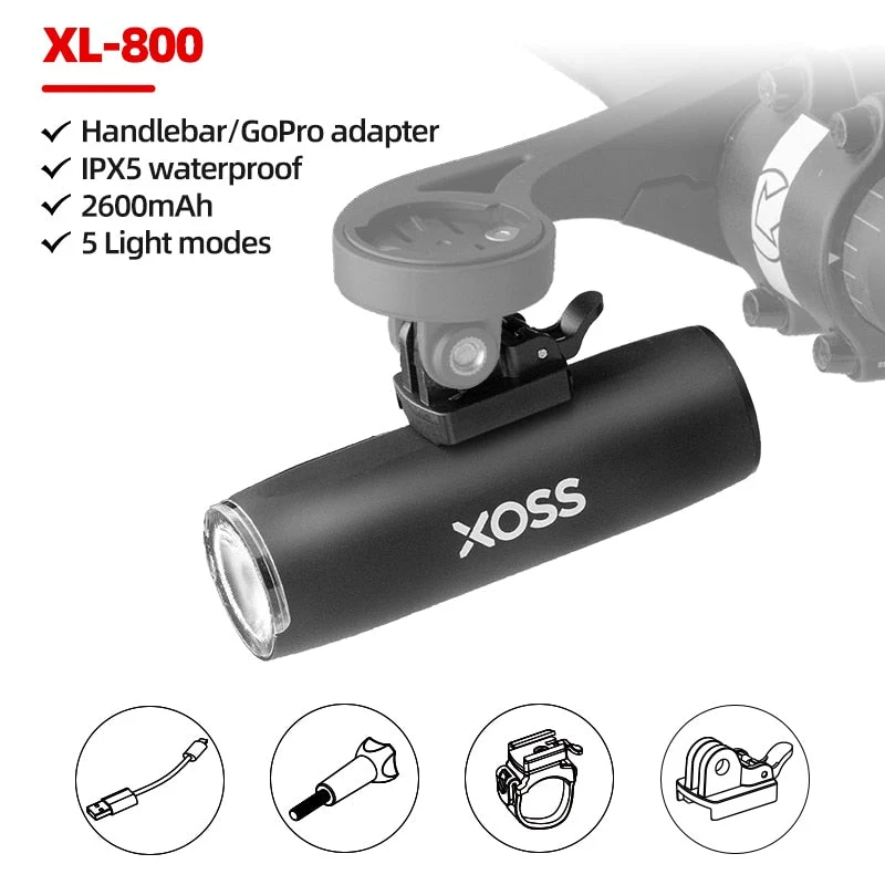 Feu avant de vélo étanche & rechargeable par USB à partir de 120g "XOSS – XL400"