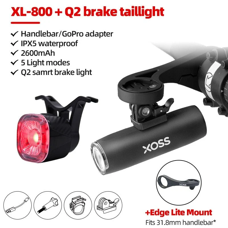 Feu avant de vélo étanche & rechargeable par USB à partir de 120g "XOSS – XL400"