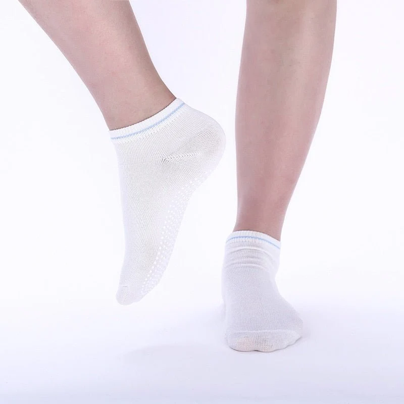 Chaussettes courtes antidérapantes en coton pour femme "Ug sports -Yoga Socks"