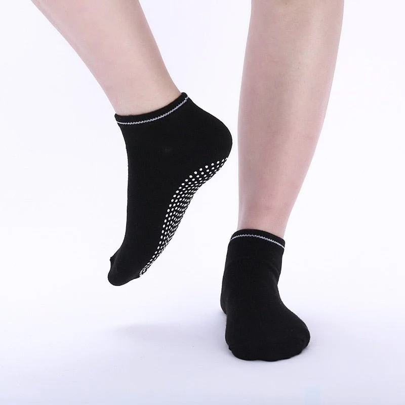 Chaussettes courtes antidérapantes en coton pour femme "Ug sports -Yoga Socks"