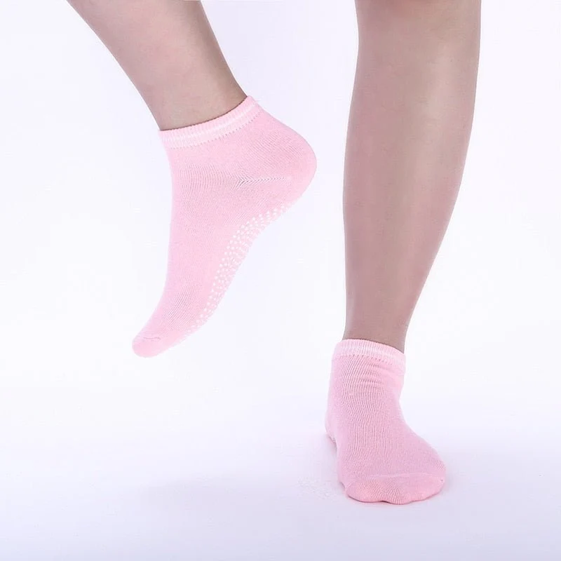 Chaussettes courtes antidérapantes en coton pour femme "Ug sports -Yoga Socks"