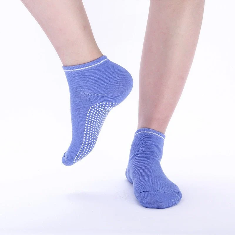 Chaussettes courtes antidérapantes en coton pour femme "Ug sports -Yoga Socks"