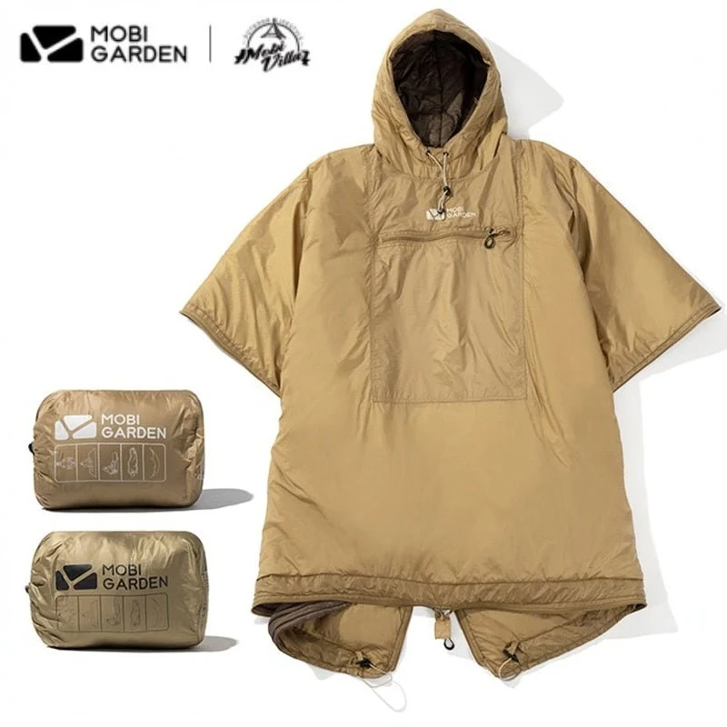 Poncho / sac de couchage 2 en 1 confort 10°C 750g "Mobi Garden - Outdoor cloak"