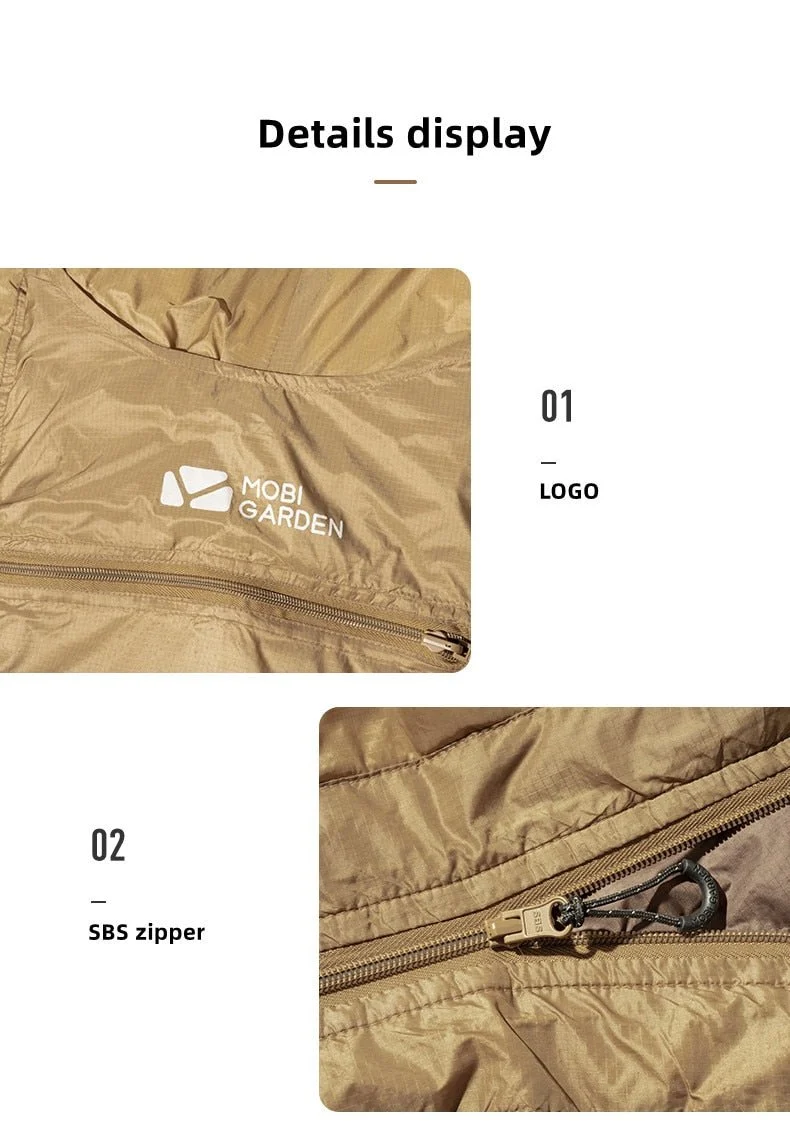 Poncho / sac de couchage 2 en 1 confort 10°C 750g "Mobi Garden - Outdoor cloak"