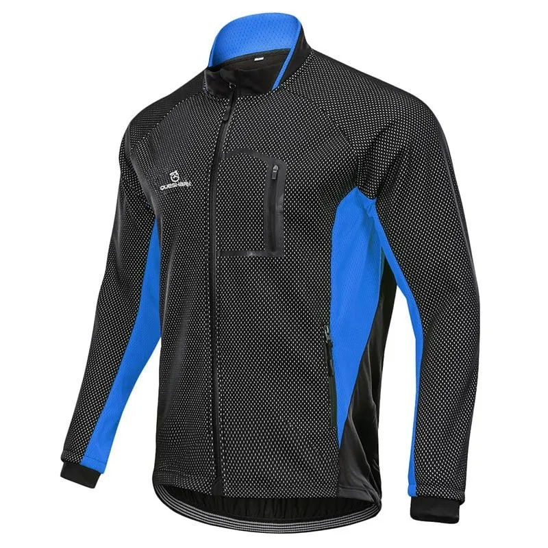 Veste de cyclisme hiver avec traitement hydrofuge à manches longues pour homme "QUESHARK - QE244"