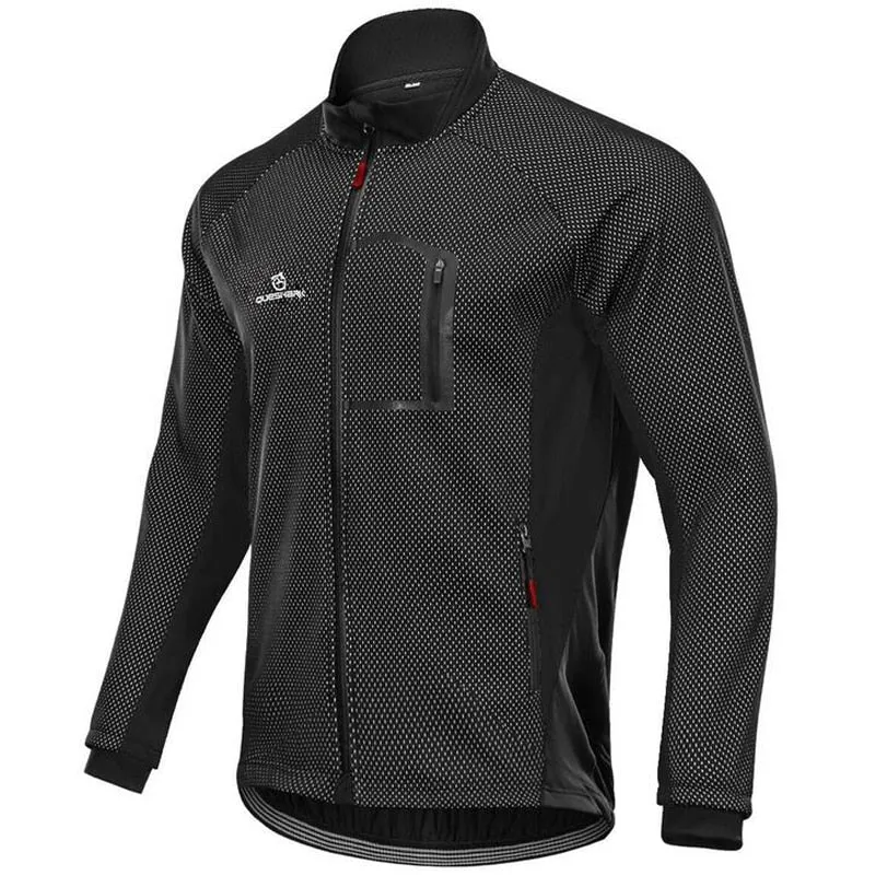 Veste de cyclisme hiver avec traitement hydrofuge à manches longues pour homme "QUESHARK - QE244"