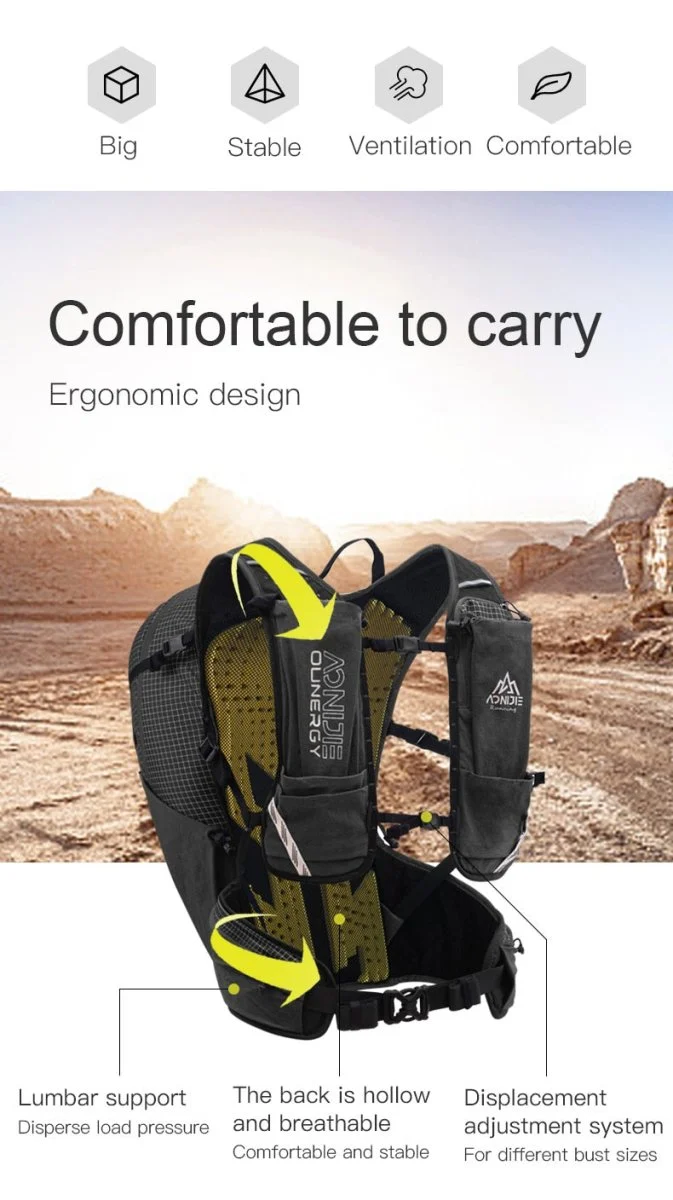 Sac à dos 20L running / ultra-trail / randonnée 560g "AONIJIE – Rhinoceros C9110"