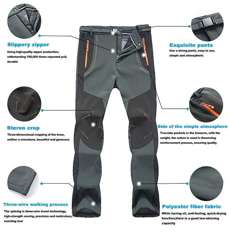 Pantalon de randonnée polaire & imperméable pour femme "LNGXO – JNP02B"