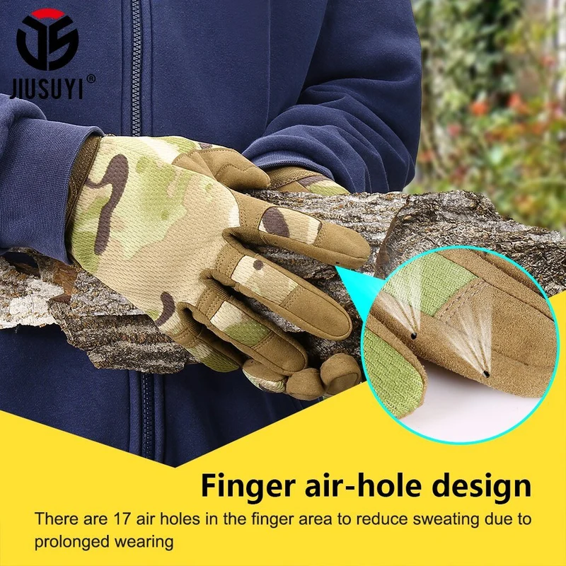 Gants tactiques airsoft / buscraft antidérapants "JIUSUYI - A9"