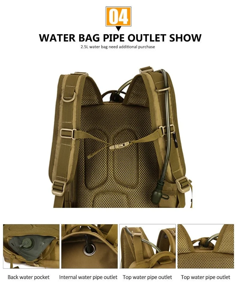 Sac à dos tactique imperméable avec système Molle 30L "Kendome - XA39D"