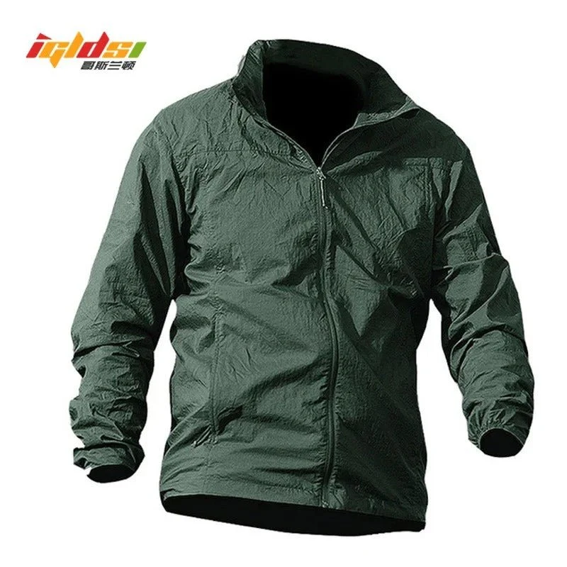 Veste ultralégère / coupe-vent à capuche & imperméable UPF50 + "IGLDSI - Outdoor Jacket"