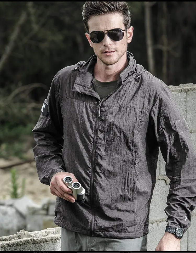 Veste ultralégère / coupe-vent à capuche & imperméable UPF50 + "IGLDSI - Outdoor Jacket"