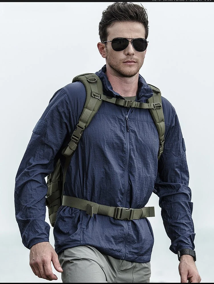 Veste ultralégère / coupe-vent à capuche & imperméable UPF50 + "IGLDSI - Outdoor Jacket"