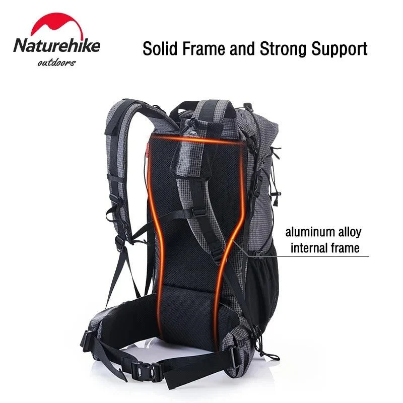 Sac à dos de randonnée ultraléger et imperméable Nylon / Dyneema 45L à 65L "Naturehike – Rock series"