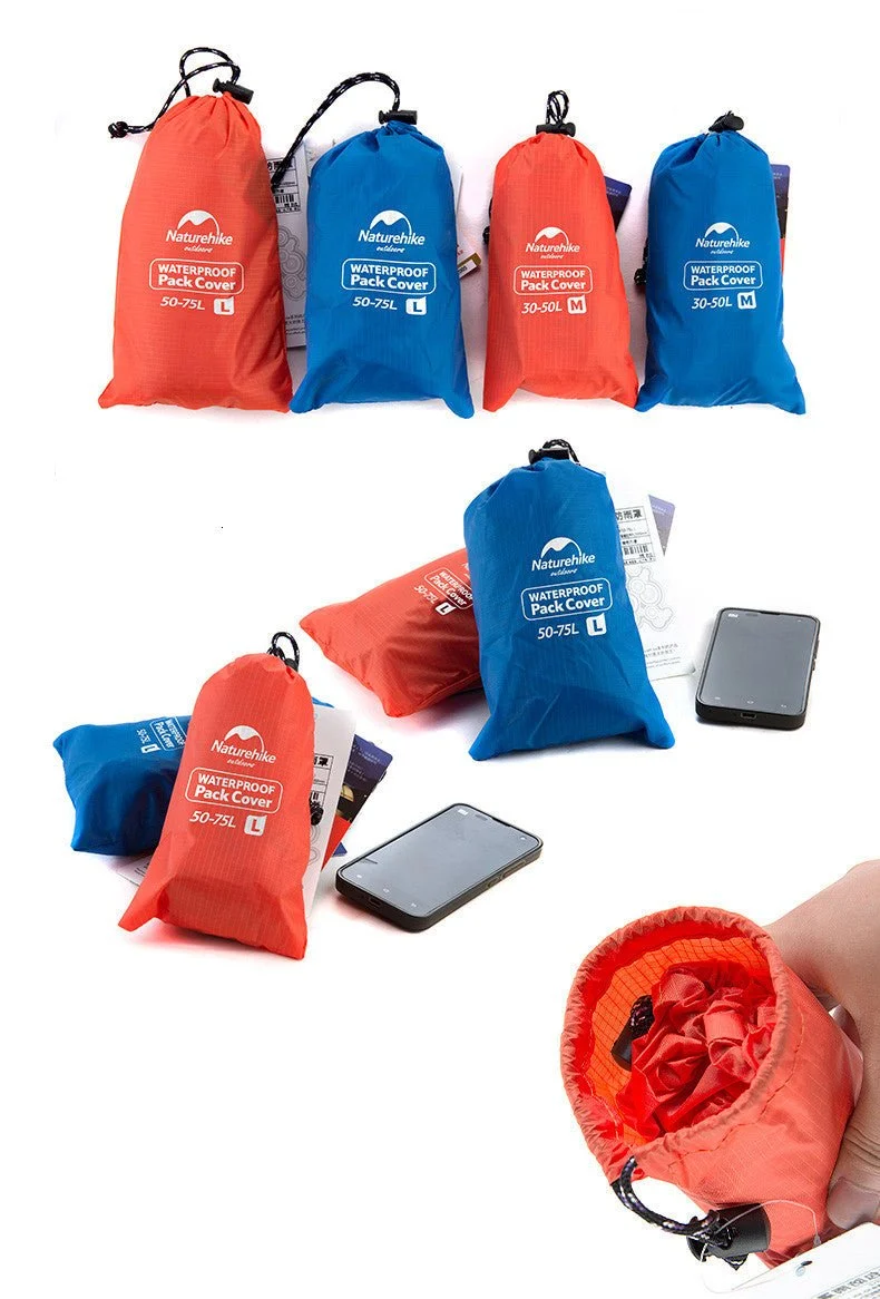 Housse de pluie imperméable 20 à 75L / rain-cover (à partir de 80g) "NatureHike – Backpack Cover"