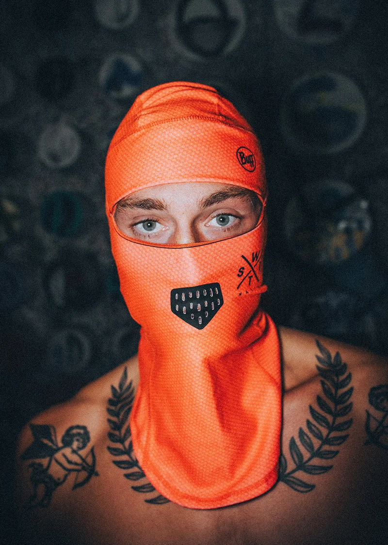 Cagoule Wolf - Orange Fluo Carbone
