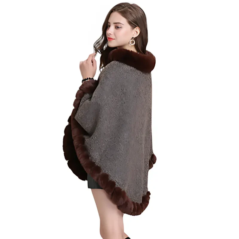 Pull poncho femme