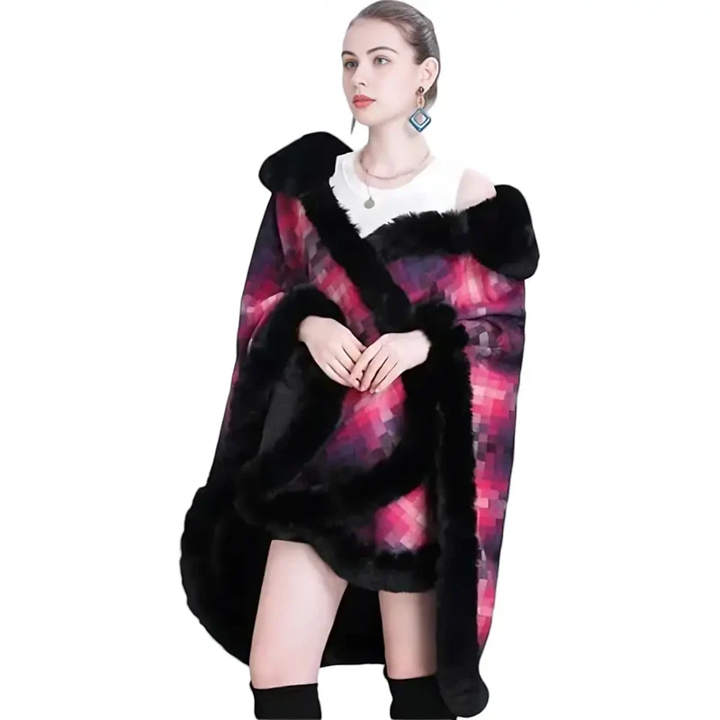 Poncho polaire femme