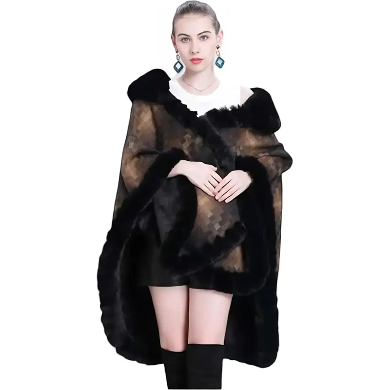 Poncho polaire femme
