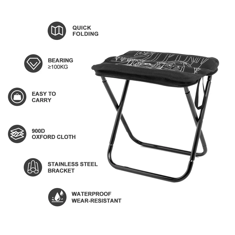 Tabouret de camping pliable pour la pêche, le voyage et le camping "Widesea - WSCH-007B"