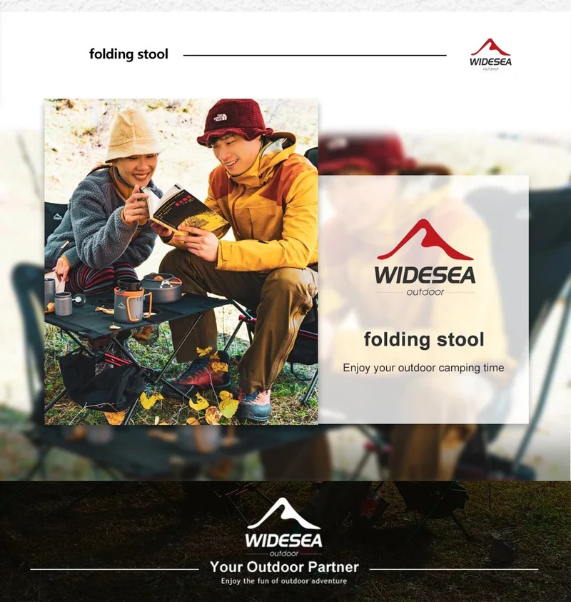 Tabouret de camping pliable pour la pêche, le voyage et le camping "Widesea - WSCH-007B"