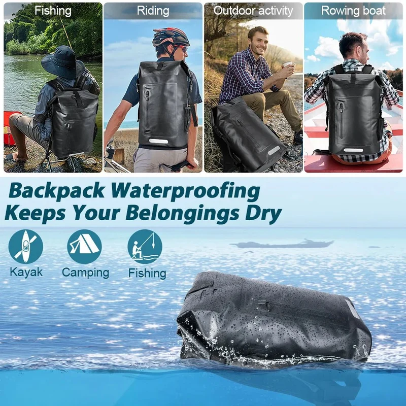 Sac à dos étanche pour natation, plage, surf et plongée "NEWBOLER - BAG310 35L"