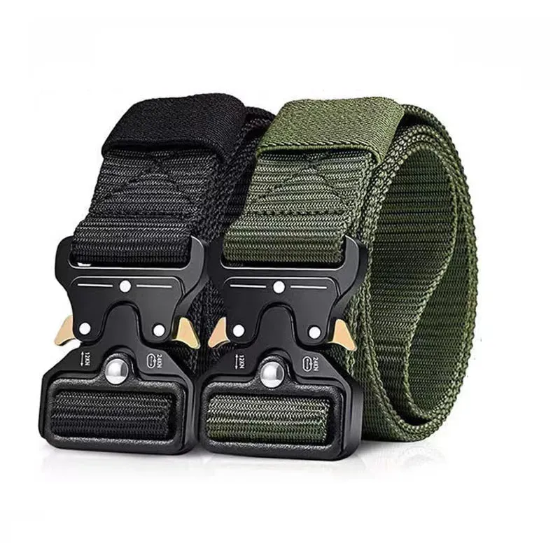 Ceinture tactique en métal et toile nylon pour homme -"Faramigo - B01"