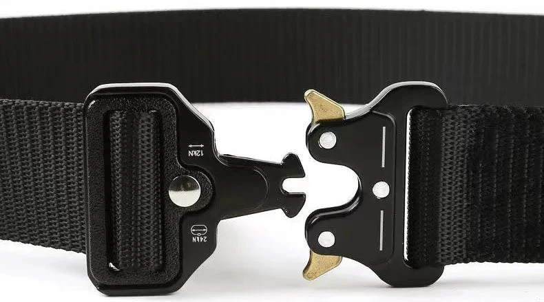 Ceinture tactique en métal et toile nylon pour homme -"Faramigo - B01"