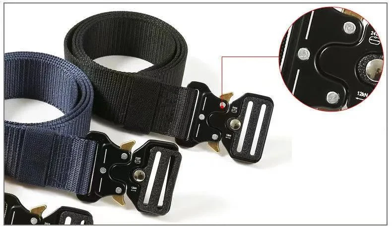 Ceinture tactique en métal et toile nylon pour homme -"Faramigo - B01"