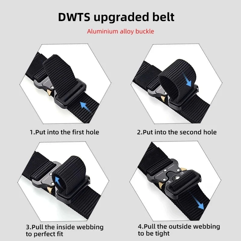 Ceinture tactique en métal et toile nylon pour homme -"Faramigo - B01"
