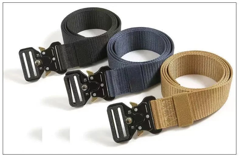 Ceinture tactique en métal et toile nylon pour homme -"Faramigo - B01"