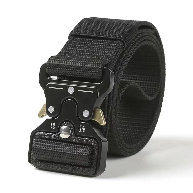 Ceinture tactique en métal et toile nylon pour homme -"Faramigo - B01"