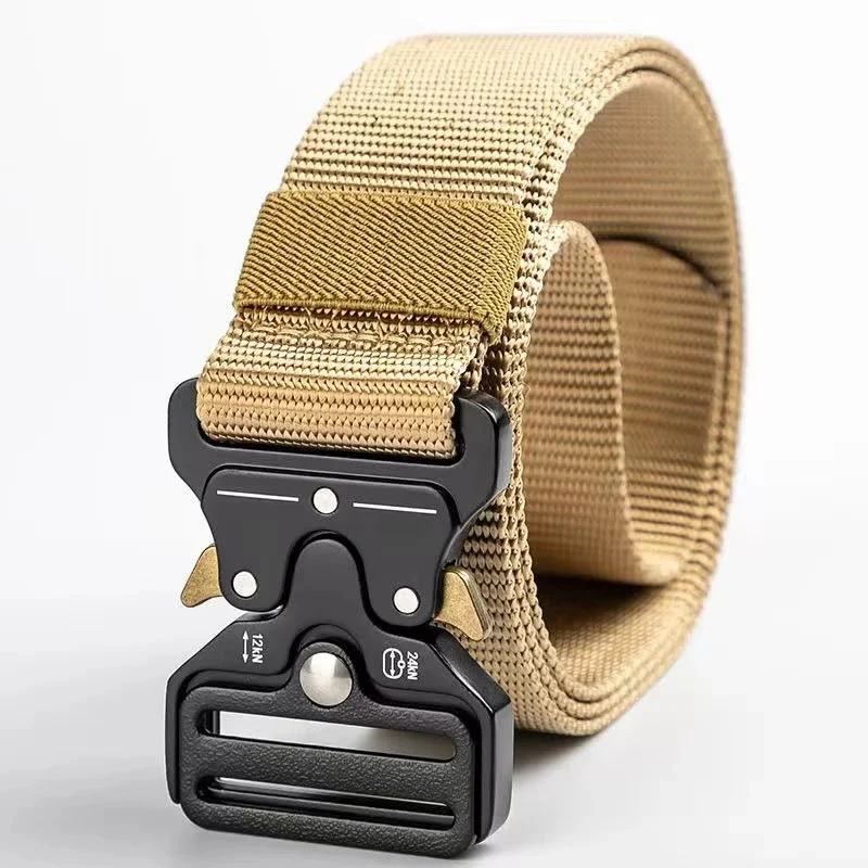 Ceinture tactique en métal et toile nylon pour homme -"Faramigo - B01"