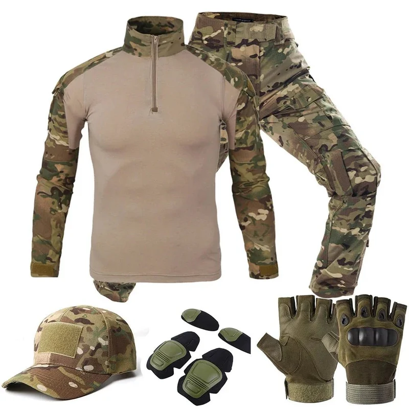 Ensemble de vêtements de camouflage tactiques pour la chasse et l'airsoft "Outdoor Tactical Gear - OTG-100"