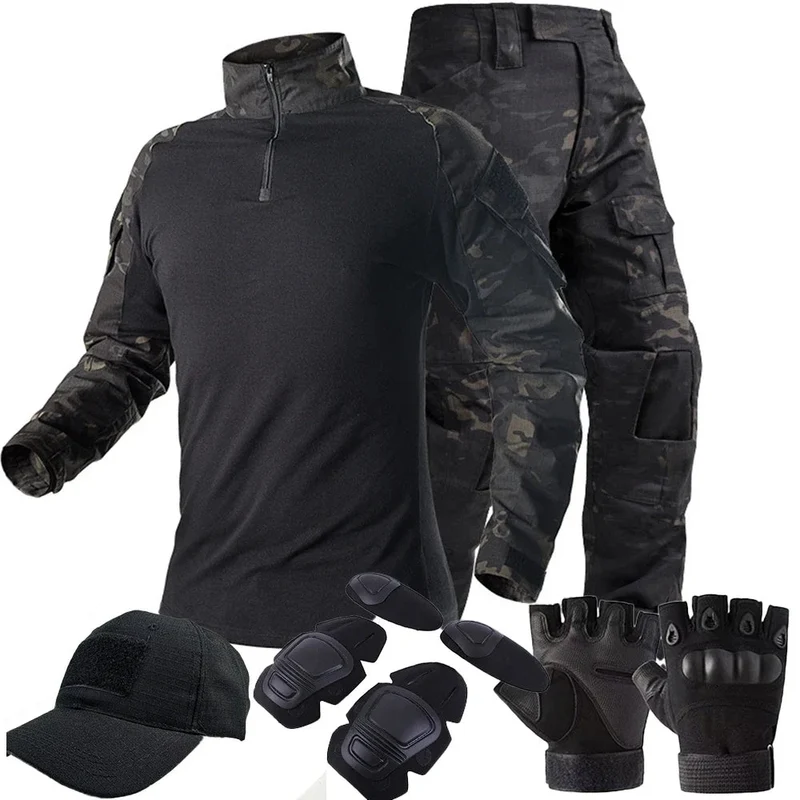 Ensemble de vêtements de camouflage tactiques pour la chasse et l'airsoft "Outdoor Tactical Gear - OTG-100"