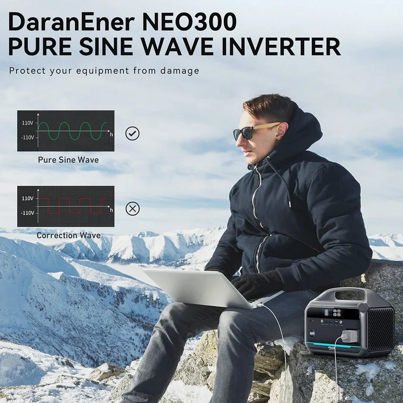Chargeur de batterie LiFePO4 portable 300 W, USB-C PD60 "DaranEner - NEO300"