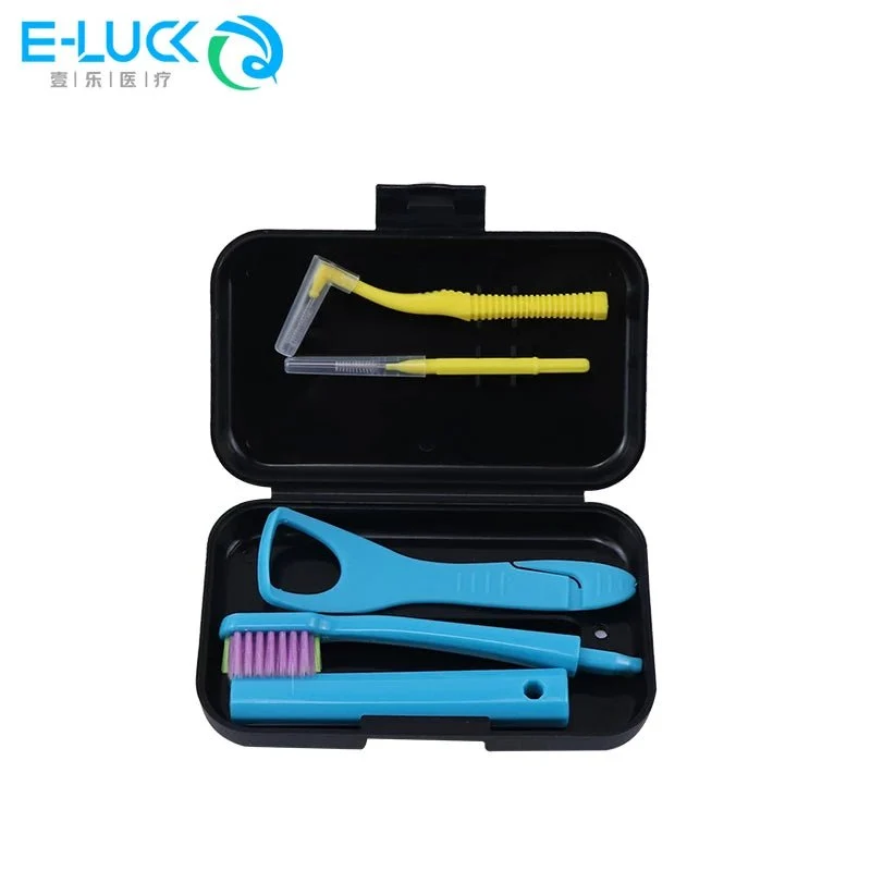 Kits hygiène portable de voyage avec brosse à dents et nettoyage dentaire "E-LUCK - EH034"