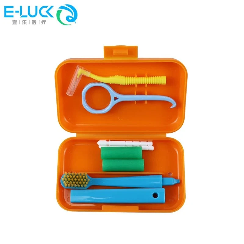 Kits hygiène portable de voyage avec brosse à dents et nettoyage dentaire "E-LUCK - EH034"