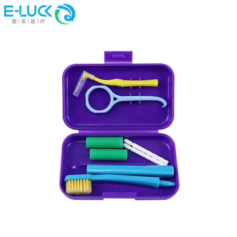 Kits hygiène portable de voyage avec brosse à dents et nettoyage dentaire "E-LUCK - EH034"