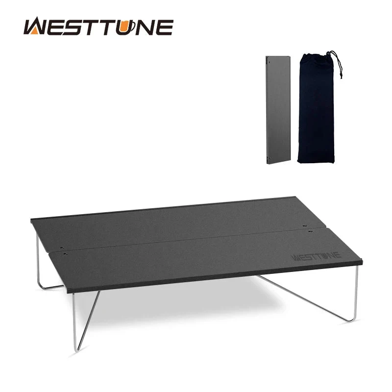 Mini-table de camping d'extérieur ultralégère en alliage d'aluminium "WESTTUNE - Mini-outdoor table"