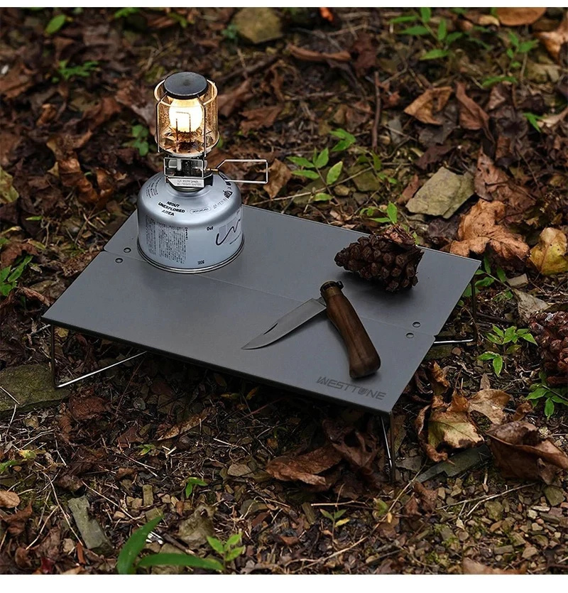 Mini-table de camping d'extérieur ultralégère en alliage d'aluminium "WESTTUNE - Mini-outdoor table"